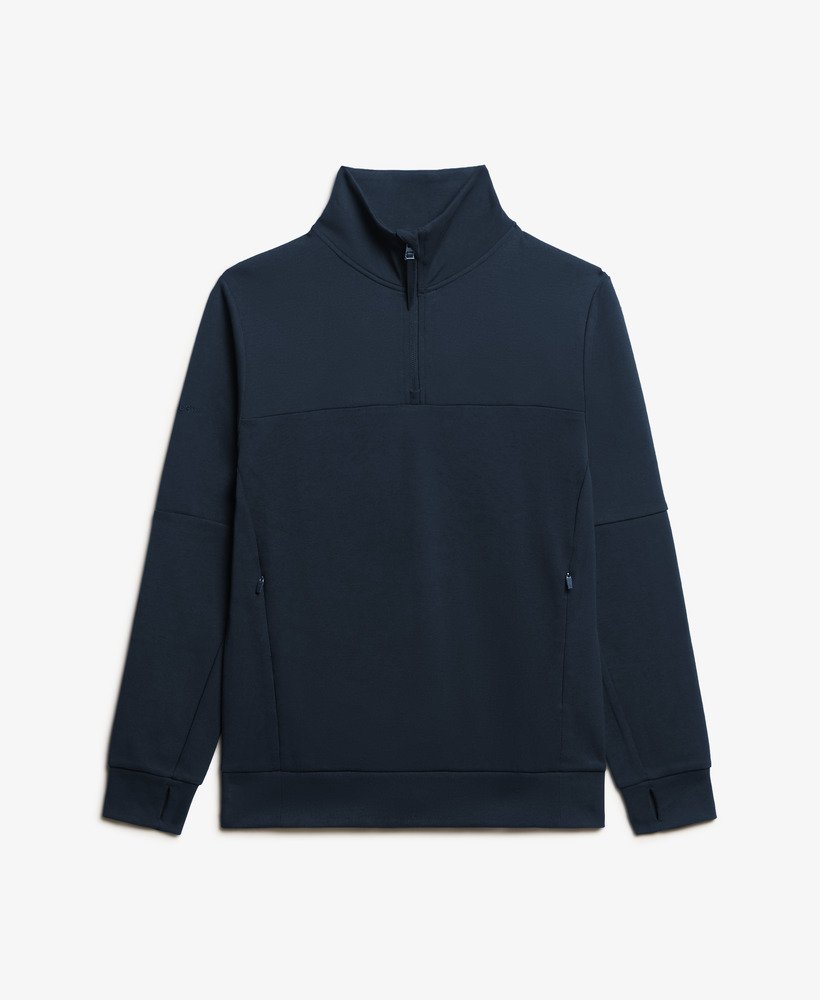 mens Tech Loose Half Zip Sweatshirt in DEEP NAVY | Superdry US