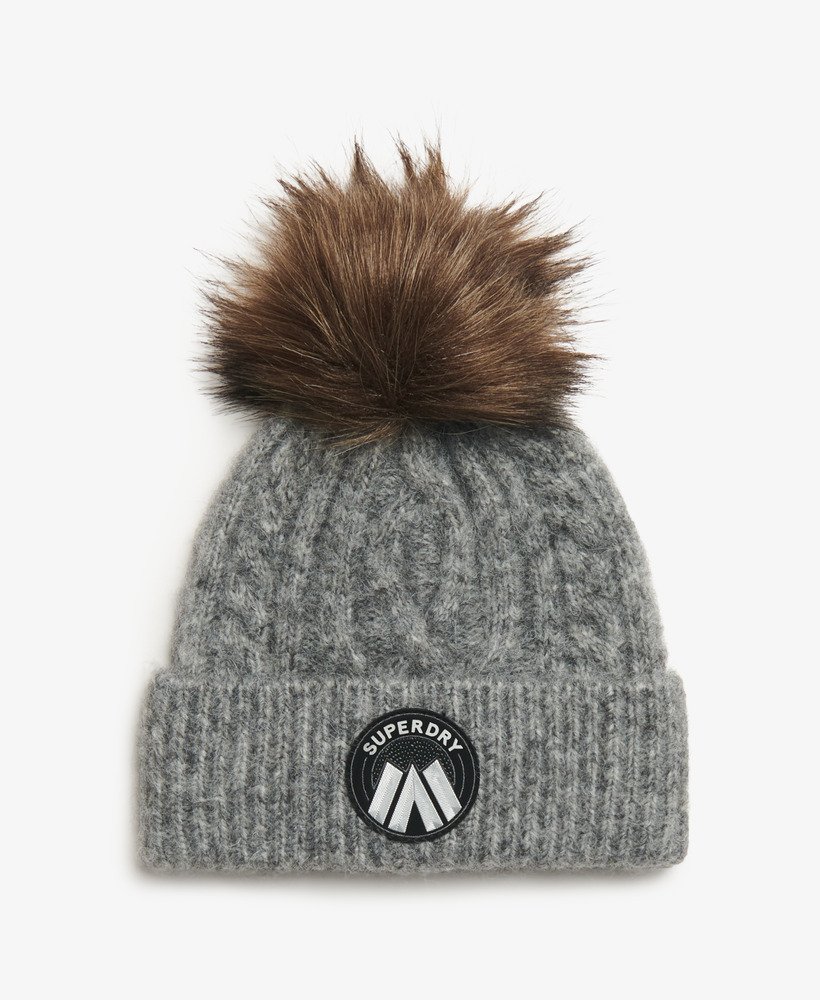 Cable Luxe Knit Beanie Hat-Hyper Magenta Pink main image 1