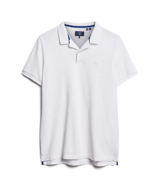 mens Classic Pique Polo Shirt in OPTIC Superdry UK