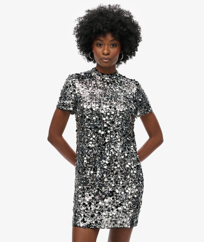 Sequin T-Shirt Mini Dress