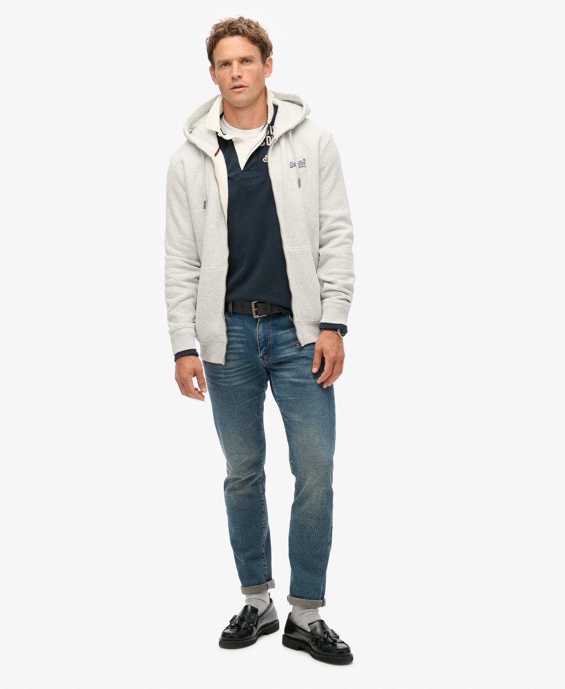 【Superdry】Superdry Essential ロゴ ジップパーカー mens Essential Logo Zip Hoodie in Eclipse Navy | Superdry US