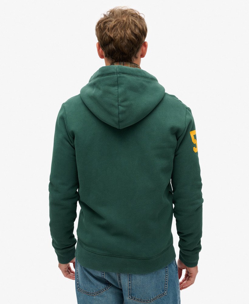 mens Track & Field Graphic Zip Hoodie in ENAMEL GREEN | Superdry US