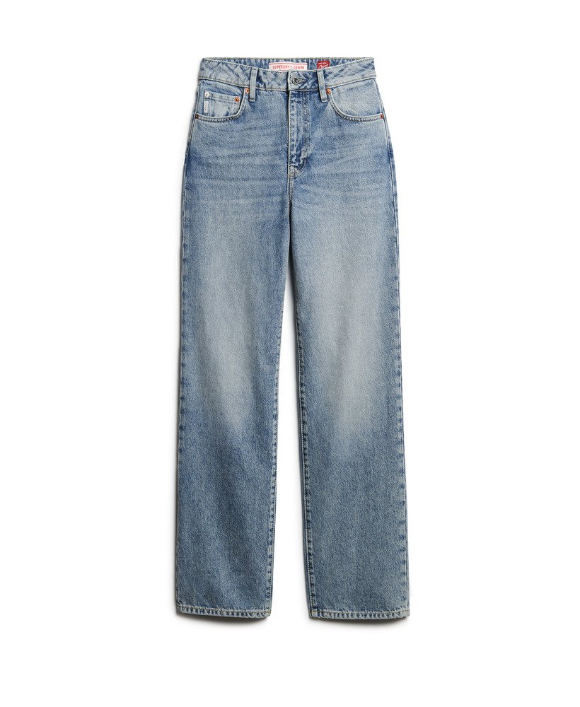 womens Organic Cotton Wide Leg Jeans in Houston Mid Vintage womens Organic Cotton Wide Leg Jeans in Houston Mid Vintage