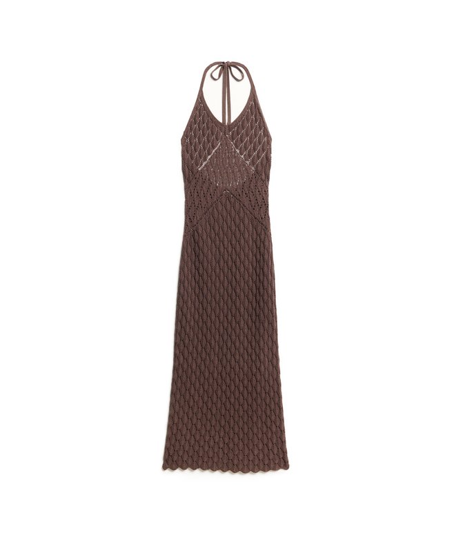 Crochet Halter Maxi Dress