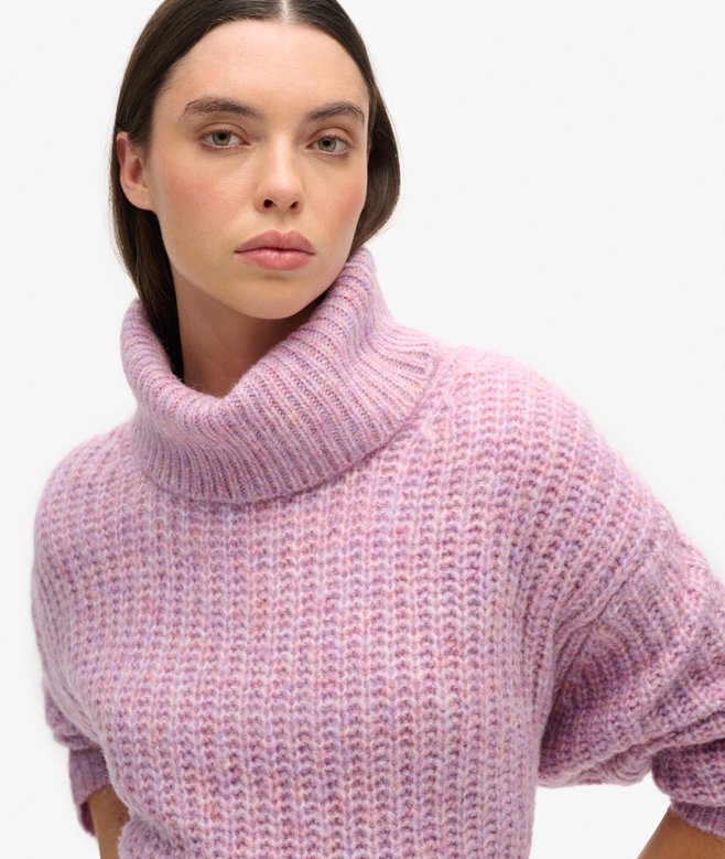 Brushed Rib Slouch Neck Jumper