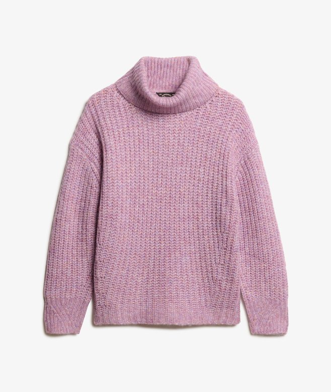 Brushed Rib Slouch Neck Jumper