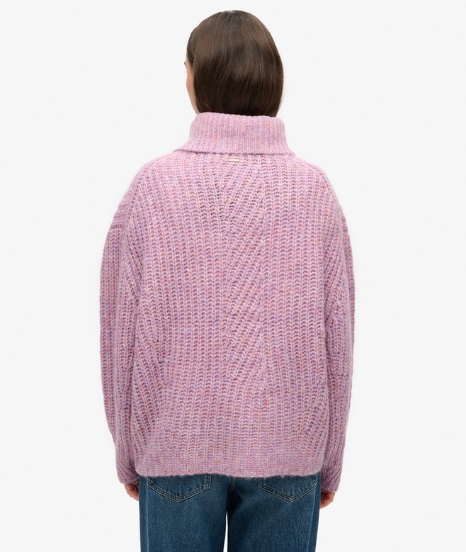Brushed Rib Slouch Neck Jumper