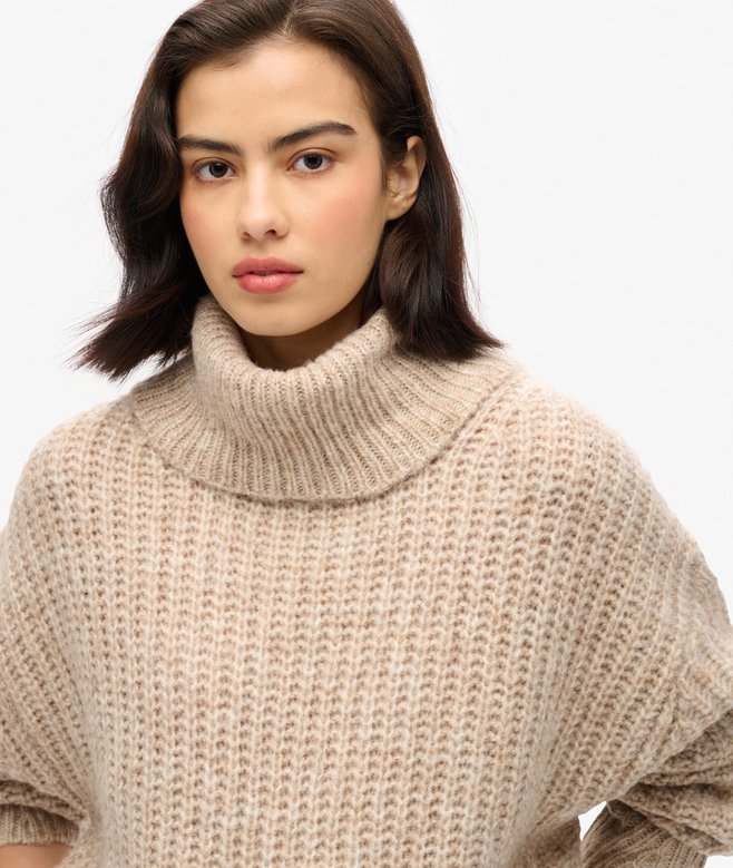 Brushed Rib Slouch Neck Jumper