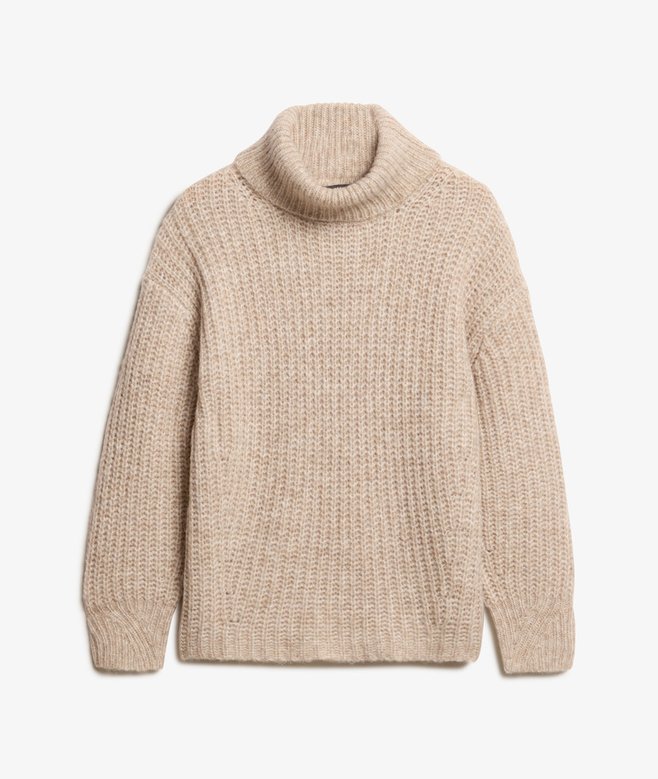 Brushed Rib Slouch Neck Jumper
