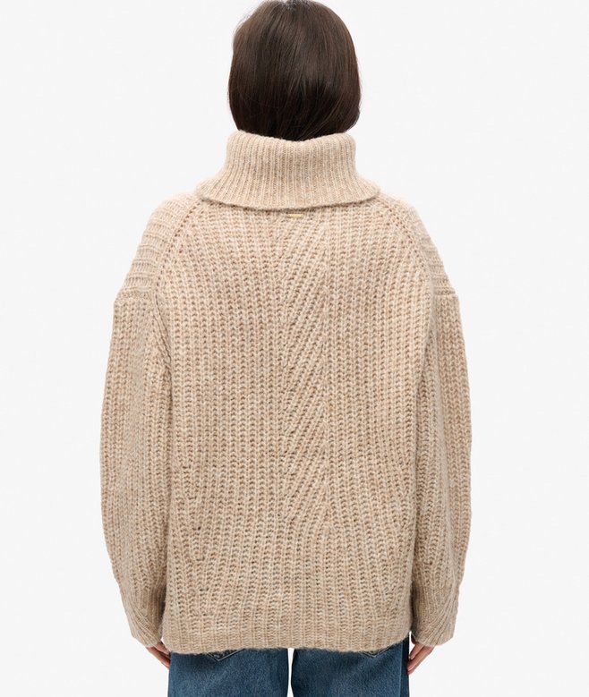 Brushed Rib Slouch Neck Jumper