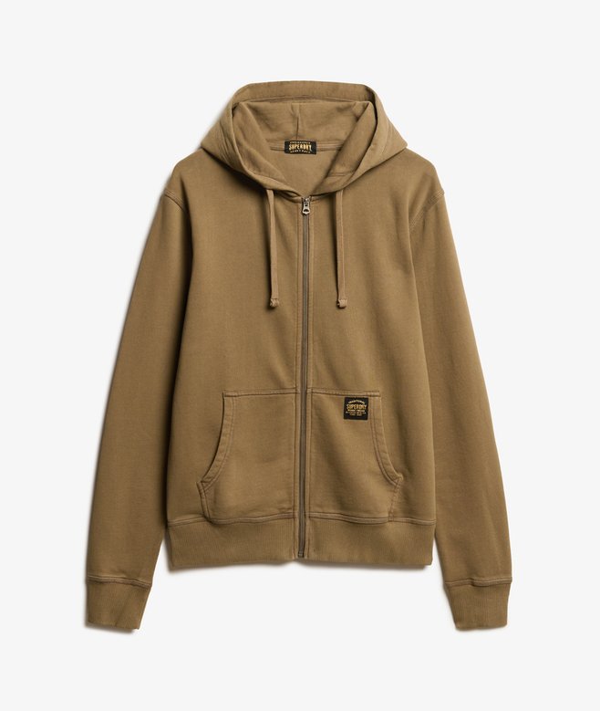 Contrast Stitch Relaxed Zip Hoodie
