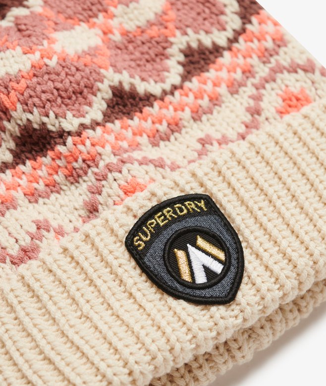 Barbour - Case - Berretto verde oliva con motivo Fair Isle