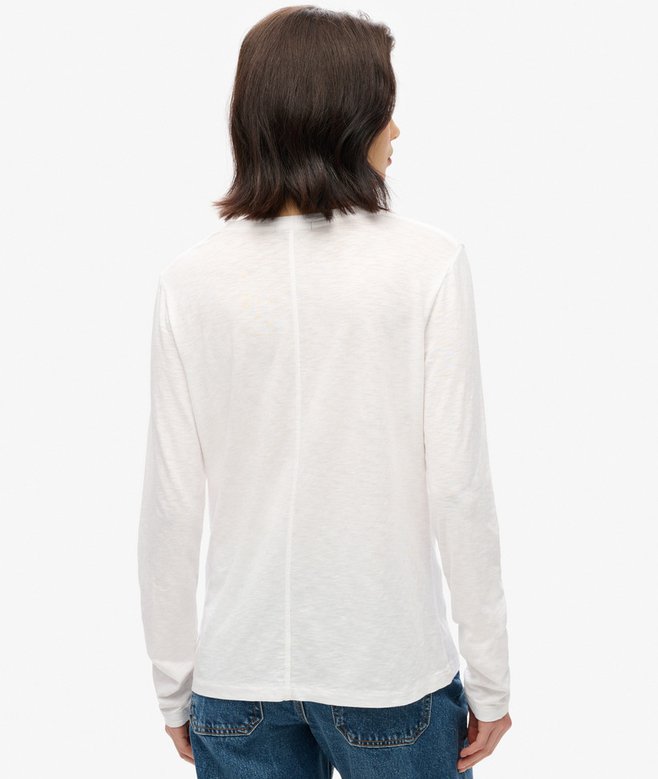 Long Sleeve Jersey V-Neck Top