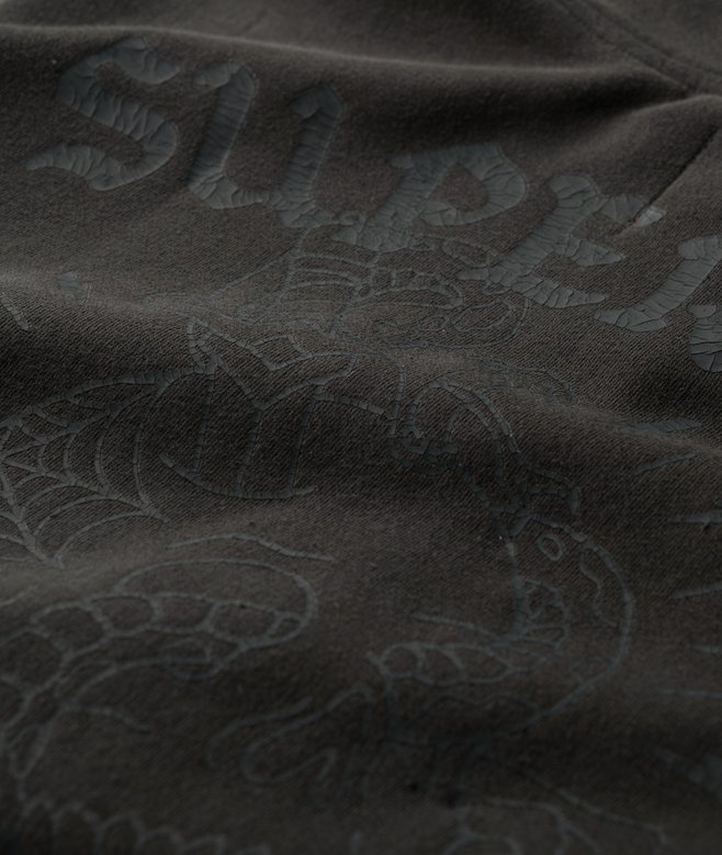 Tattoo Graphic Loose Zip Hoodie