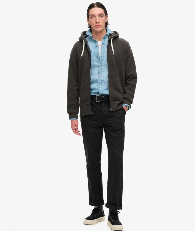 Tattoo Graphic Loose Zip Hoodie