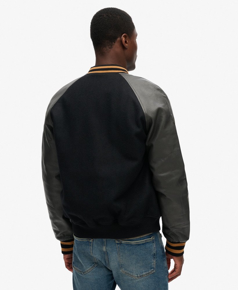 Moshtashio Mens Varsity College Jacket Baseball Bomber