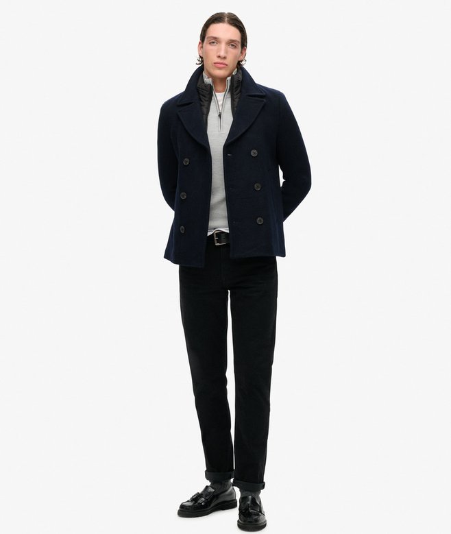 Two In One Wool Pea Coat