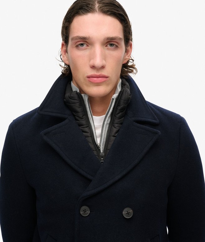 Two In One Wool Pea Coat