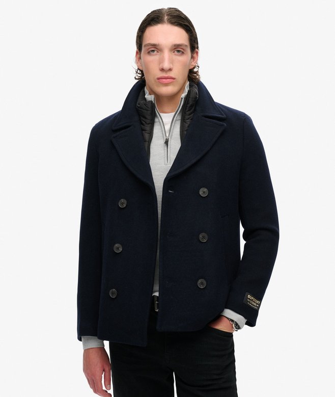 Two In One Wool Pea Coat