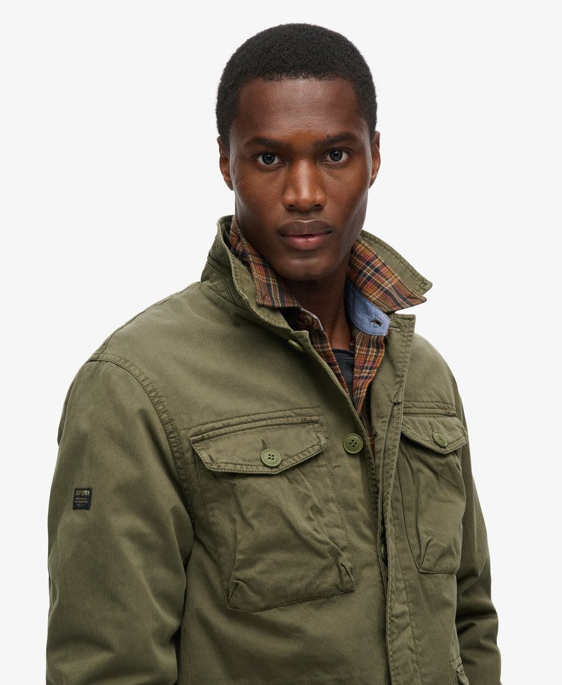 mens Military M65 Embroidered Lightweight Jacket in Surplus Goods