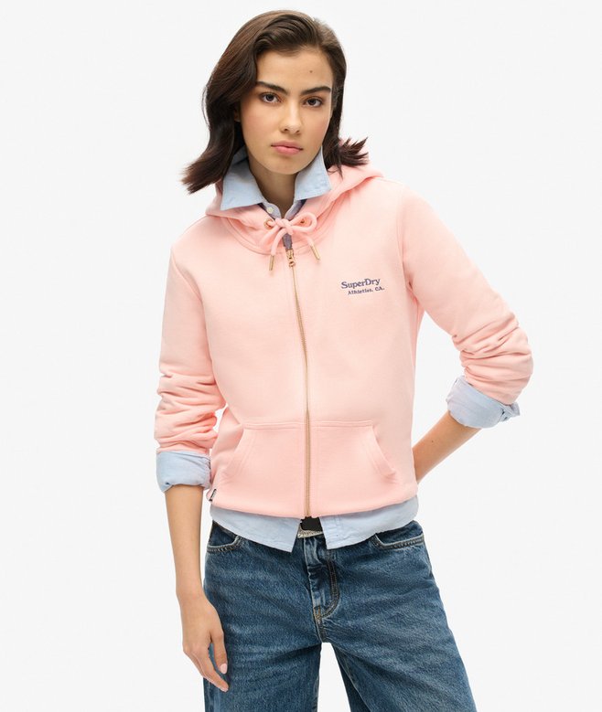 superdry Sudadera con capucha cremallera y logo Essential
