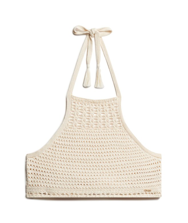 Cropped Halter Crochet Top