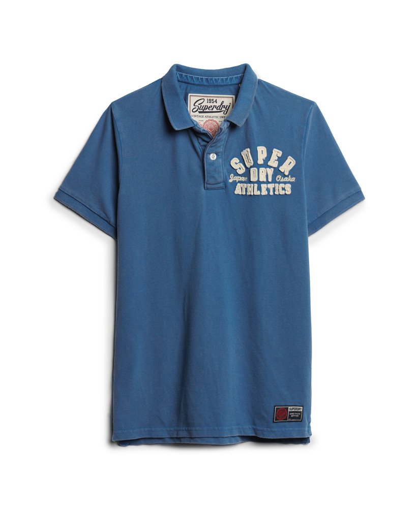 mens Vintage Athletic Polo Shirt in VOLTAGE BLUE | Superdry US