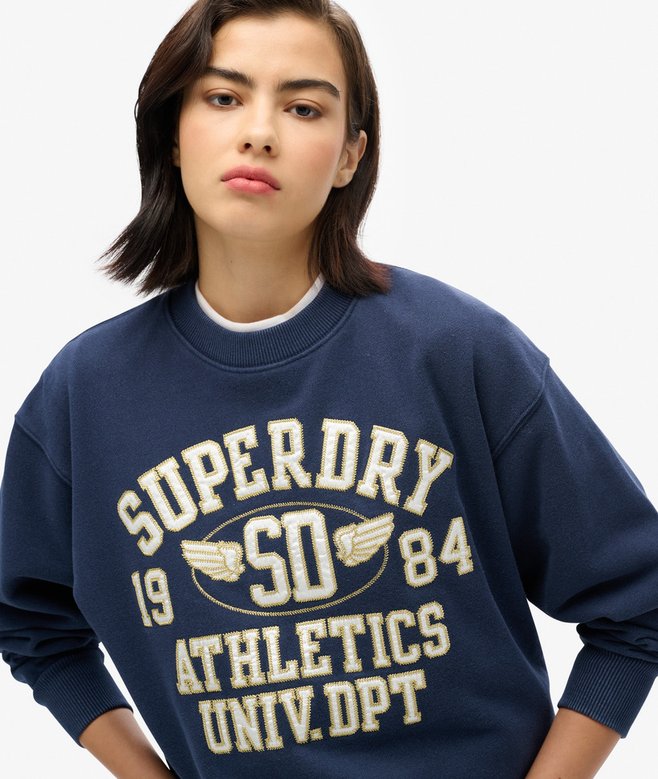 College Script Loose Sweatshirt