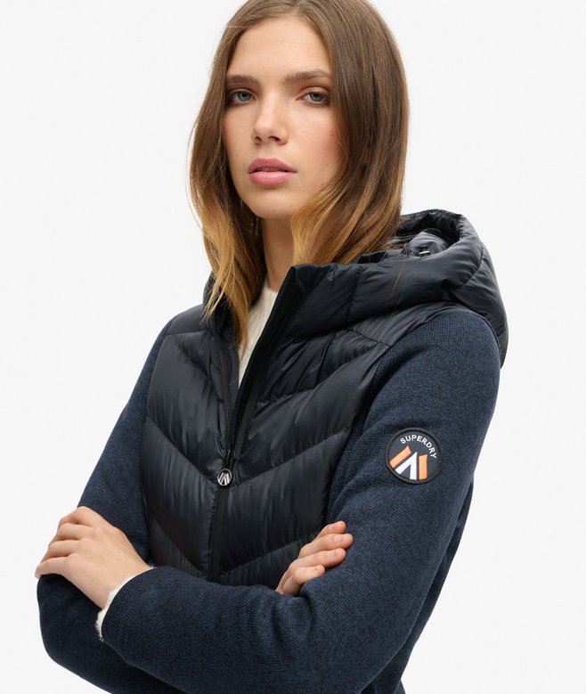 Hooded Storm Knit Hybrid Jacket
