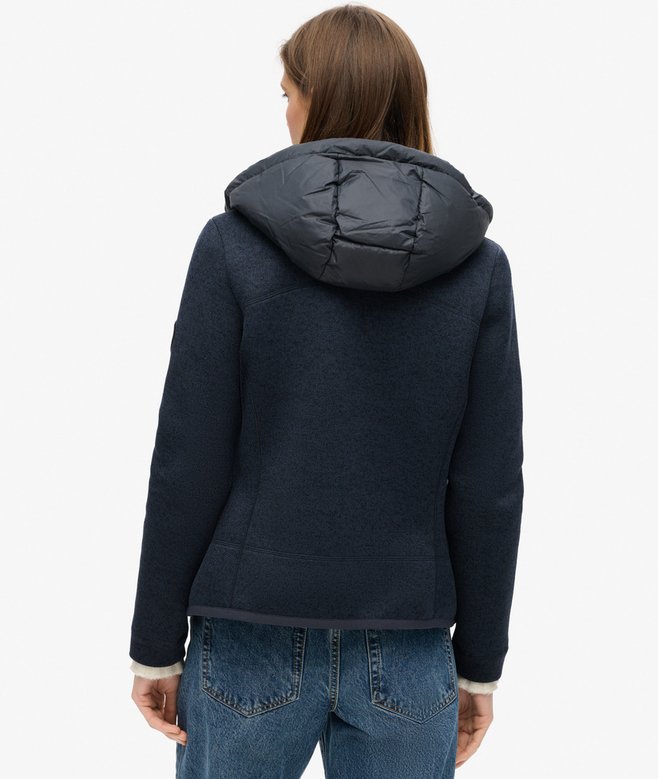 Hooded Storm Knit Hybrid Jacket