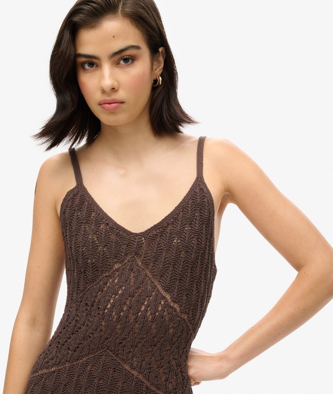 Crochet Cami Mini Dress