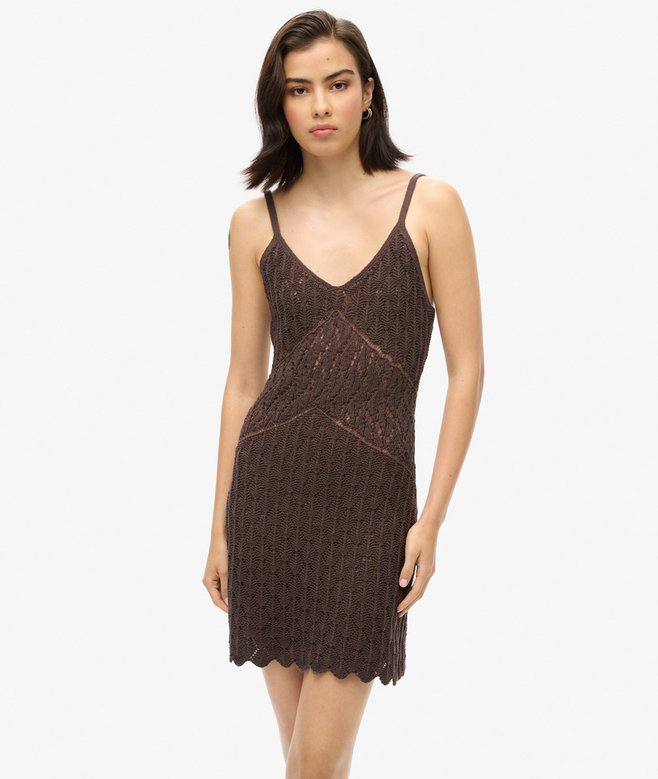 Crochet Cami Mini Dress