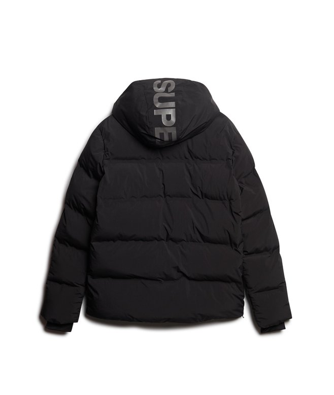 Schwarze Pufferjacke Kastige Pufferjacke Kastige Steppjacke Mit