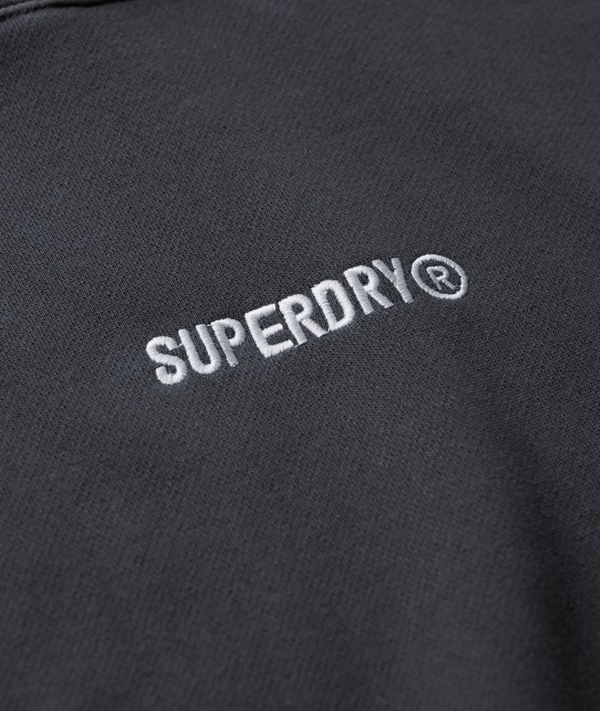 Micro Logo Graphic Loose Hoodie