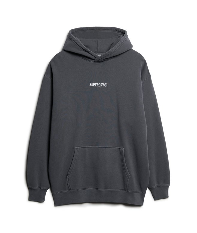 Micro Logo Graphic Loose Hoodie