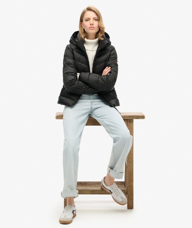 Hooded Fuji Quilted Padded Jacket