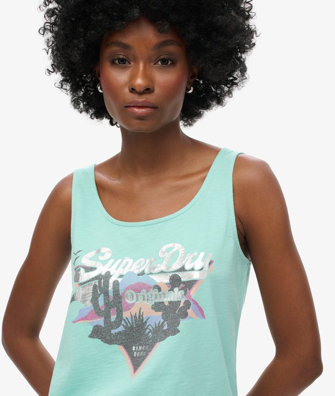 Vintage Logo Narrative Vest Top