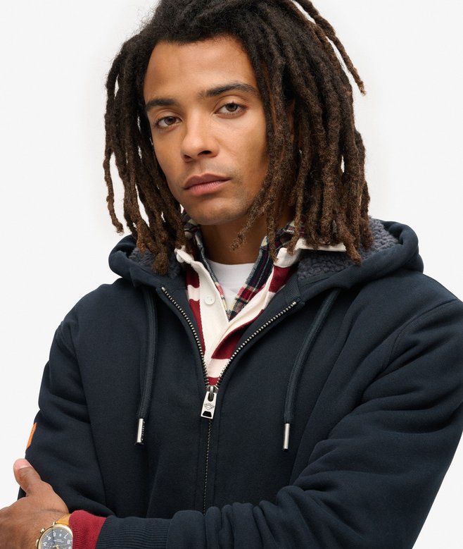 Borg Lined Zip Hoodie
