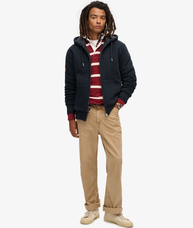 Borg Lined Zip Hoodie