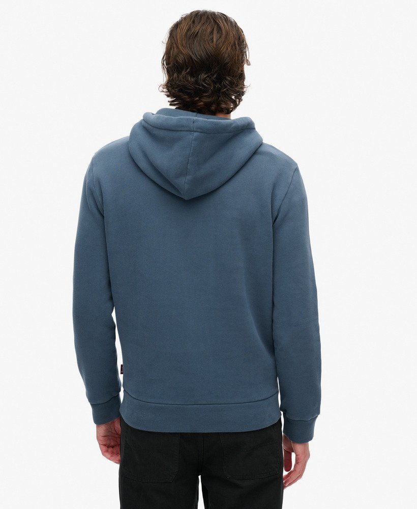 mens Tokyo Vintage Logo Graphic Hoodie in INK BLUE | Superdry US