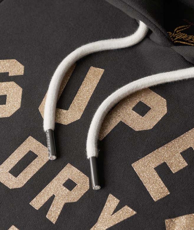 Glitter Graphic Logo Hoodie More Colours Available Price £29.99 Price reduced from £59.99 to You Save 50%