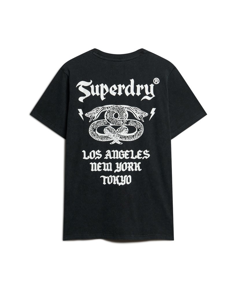 mens Retro Rock Graphic T-Shirt in Black | Superdry US