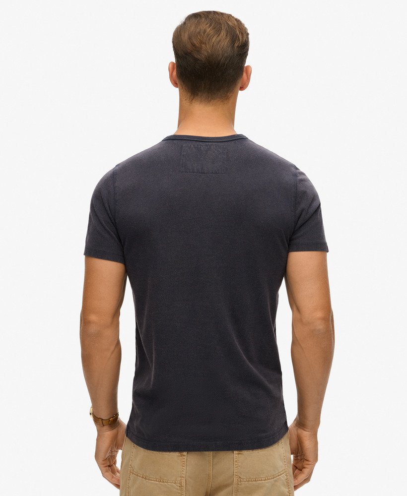 mens Vintage Athletic Short Sleeve T-Shirt in Eclipse Navy