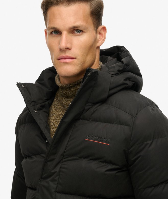 Doudoune  capuche Sports en microfibrenoir pour Homme | Superdry FR