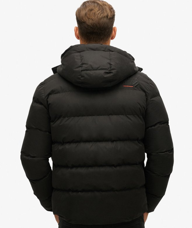 Hooded Microfibre Sports Puffer Jacket
