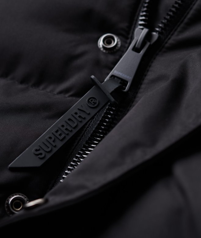 Hooded Microfibre Sports Puffer Jacket