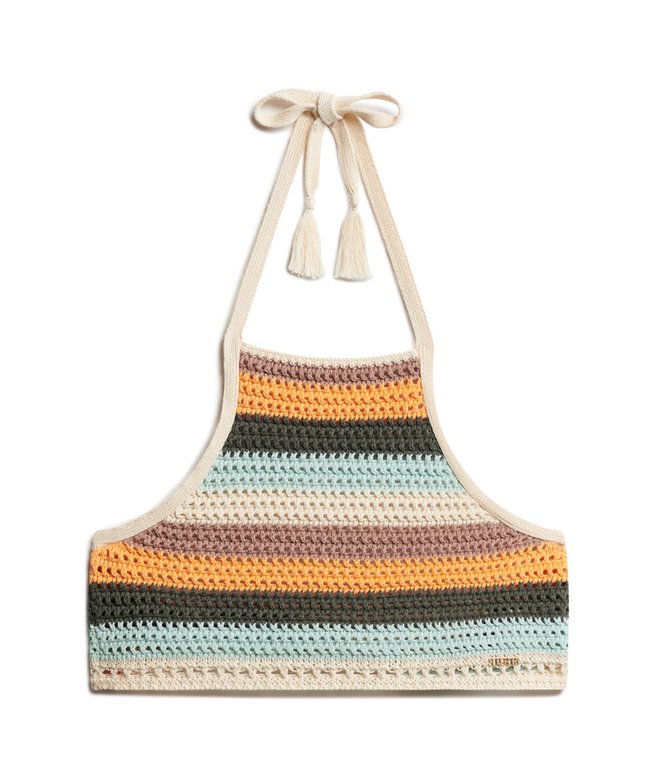 Cropped Halter Crochet Top