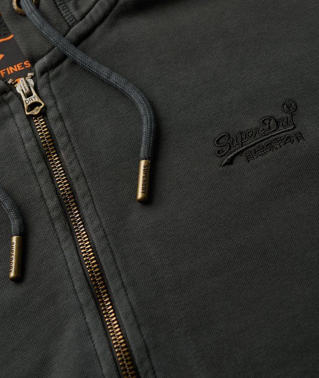 Essential Logo Washed Zip Hoodie