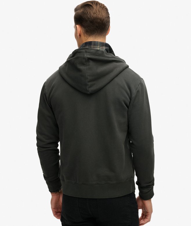 Essential Logo Washed Zip Hoodie