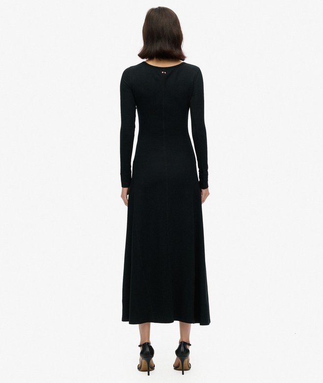 Half Button Midi Dress